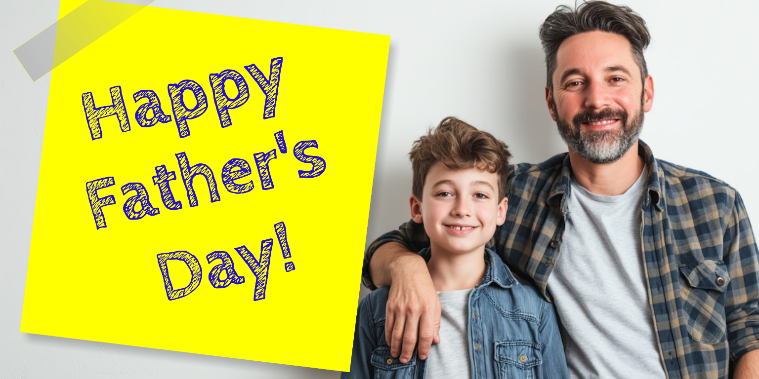 Happy Fathers Day Post It
