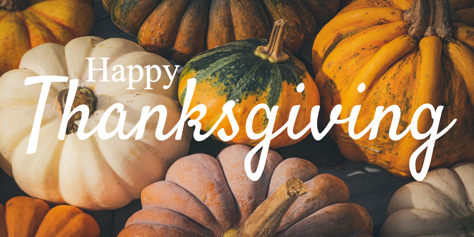 Happy Thanksgiving - MultiColored Pumpkins